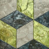 Okładzina ścienna Arte Samal 33701 Ever Green Cubic - mozaika geometryczna