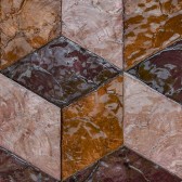 Okładzina ścienna Arte Samal 33702 Burnt Sienna Cubic - mozaika geometryczna