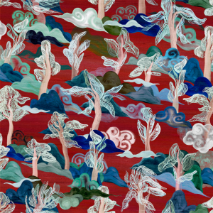 Tapeta Arte Alaya Saranda 11540 Vermilion Trees - drzewa