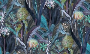 Tapeta Arte Décors&Panoramiques 97600 Peacock Blooming Pineapple
