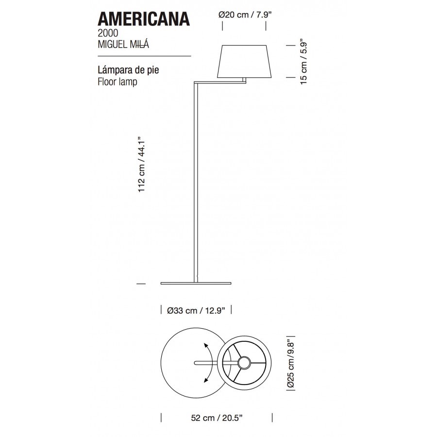 AMERICANA LAMPA PODŁOGOWA SANTA AND COLE