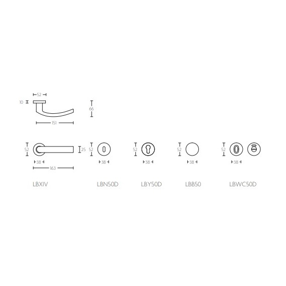 BASICS LB-XIV KLAMKA FORMANI