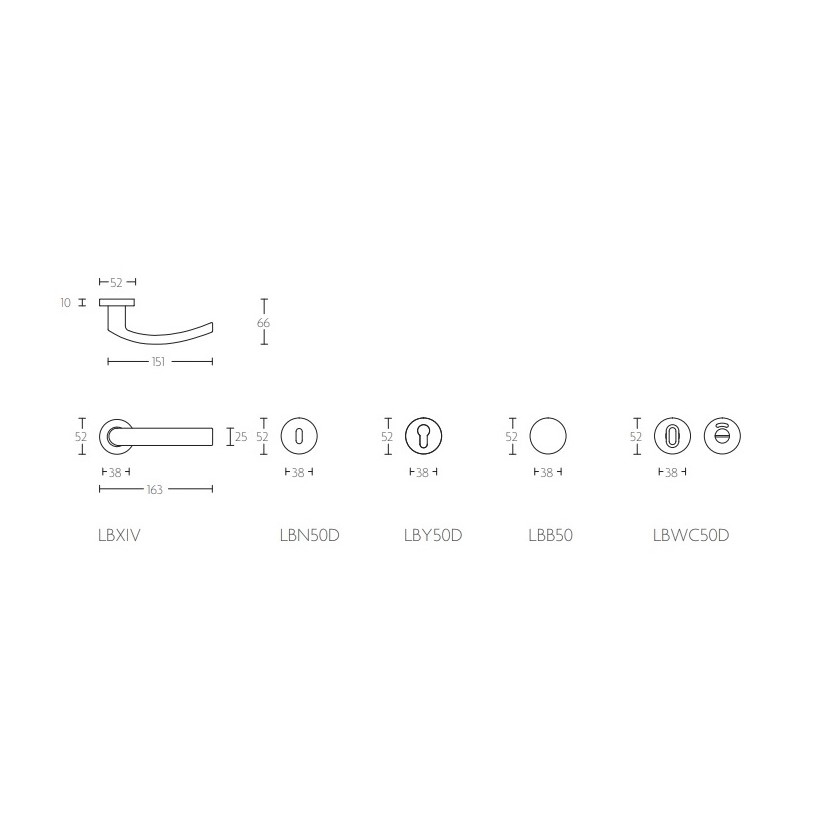 BASICS LB-XIV KLAMKA FORMANI