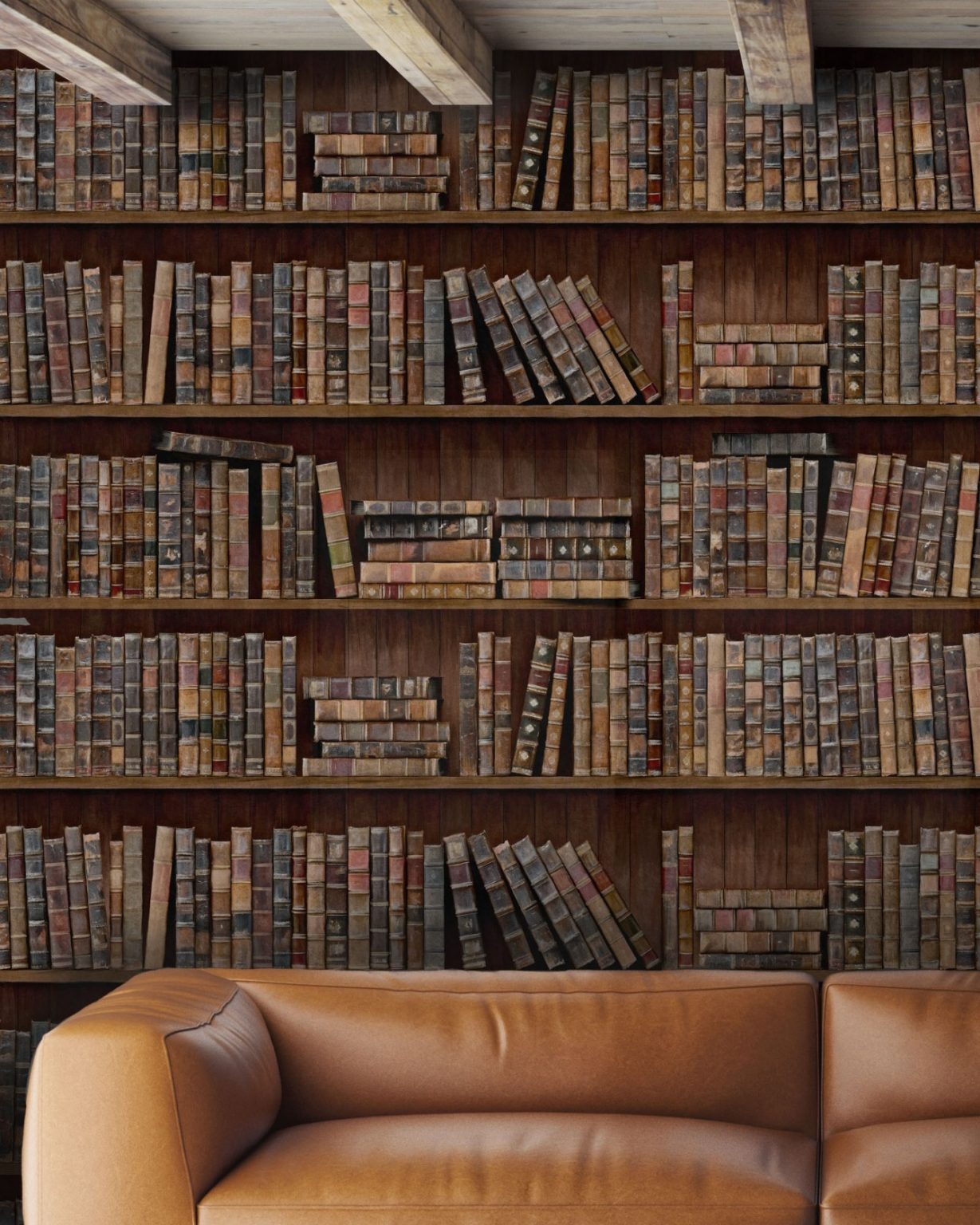 BOOK SHELVES TAPETA MIND THE GAP