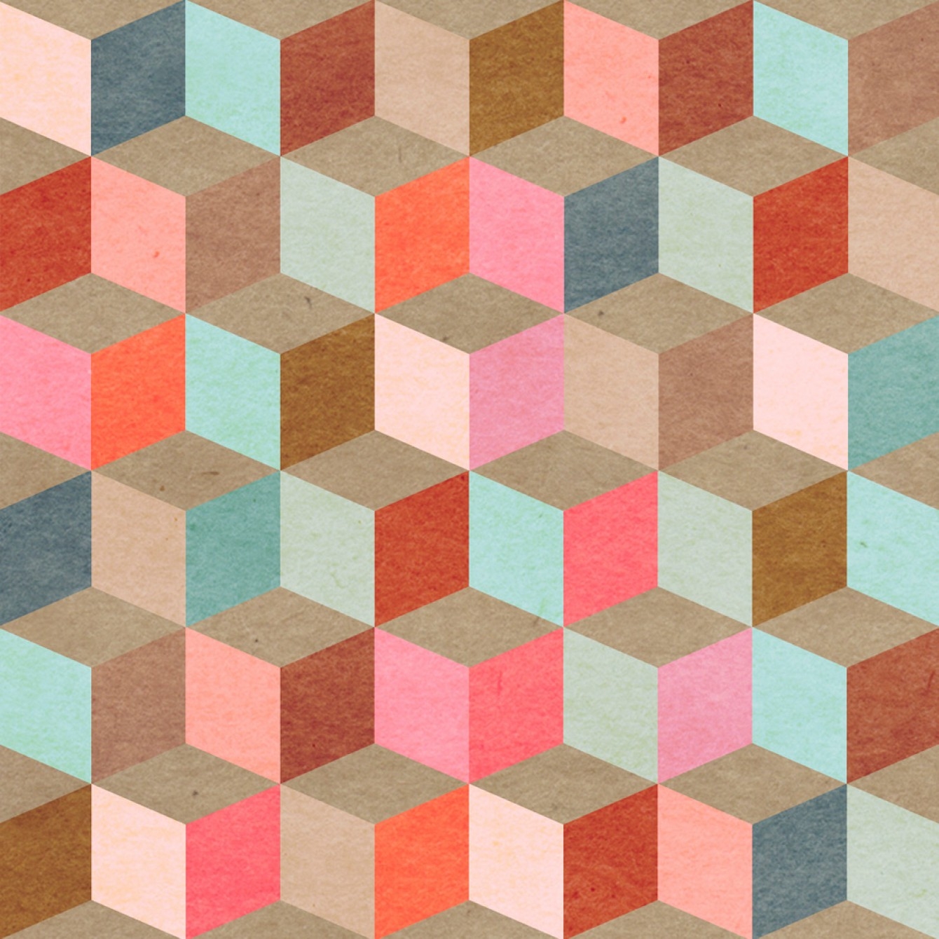 COLOURED GEOMETRY TAPETA MIND THE GAP
