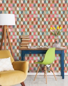 COLOURED GEOMETRY TAPETA MIND THE GAP