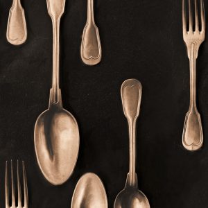 CUTLERY COPPER TAPETA MIND THE GAP