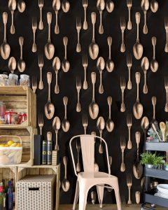 CUTLERY COPPER TAPETA MIND THE GAP