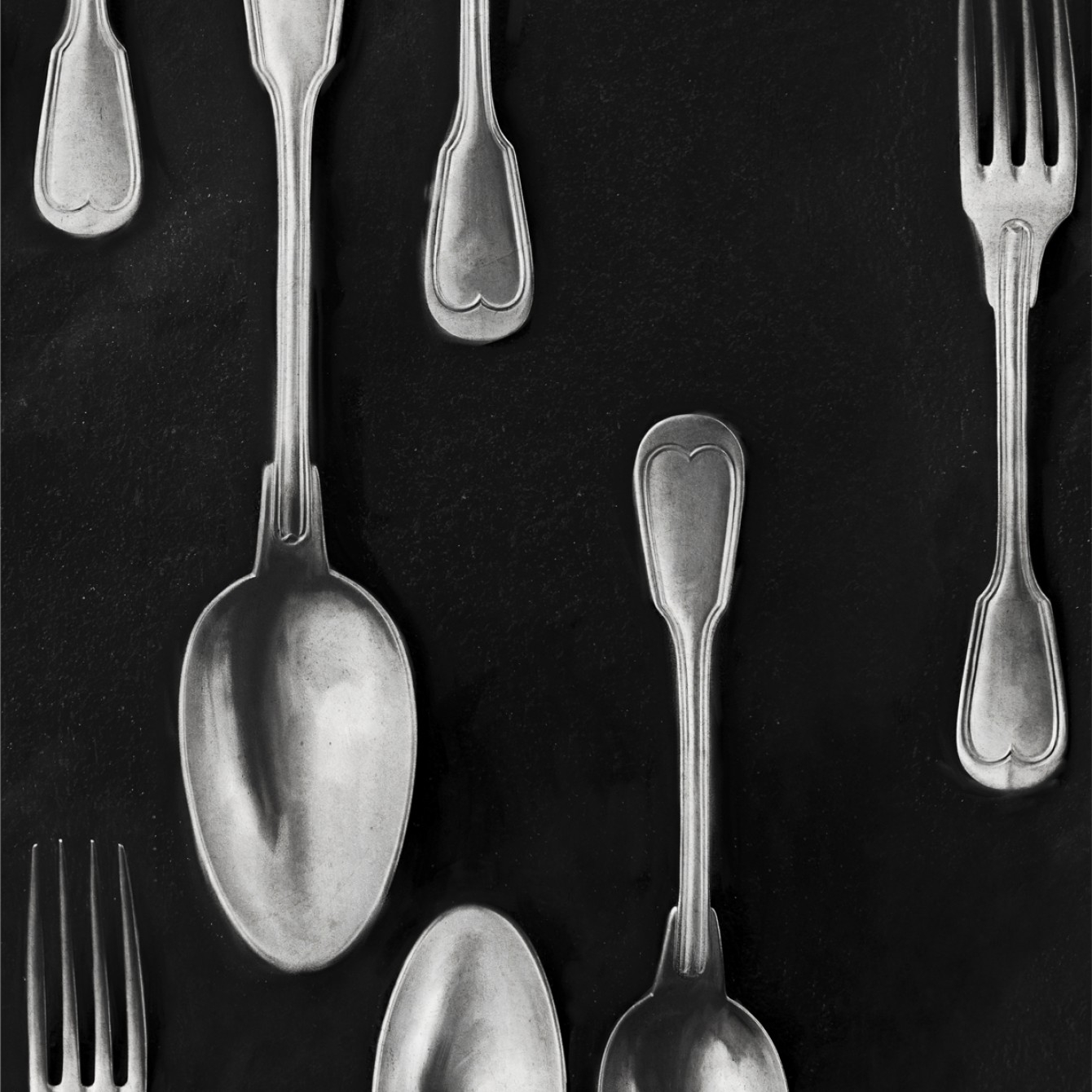 CUTLERY SILVER TAPETA MIND THE GAP