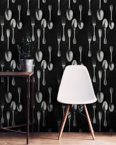 CUTLERY SILVER TAPETA MIND THE GAP