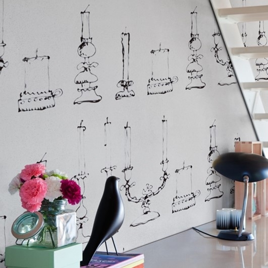 DRAWING CANDLES TAPETA WALL&DECO