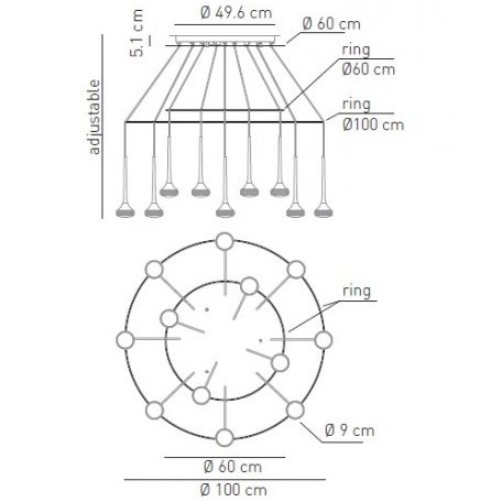 FAIRY 12 LAMPA WISZĄCA AXO LIGHT