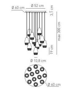 FEDORA 12 LAMPA WISZĄCA AXO LIGHT