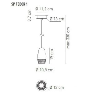 FEDORA 1 LAMPA WISZĄCA AXO LIGHT