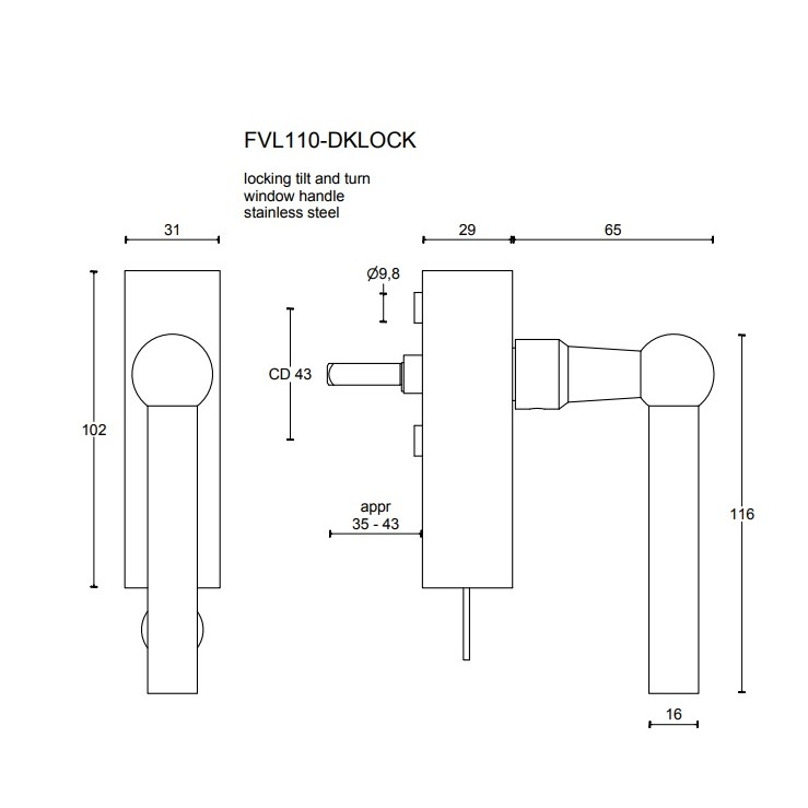 FERROVIA FVL110-DKLOCK UCHWYT FORMANI