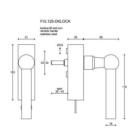 FERROVIA FVL125-DKLOCK UCHWYT FORMANI