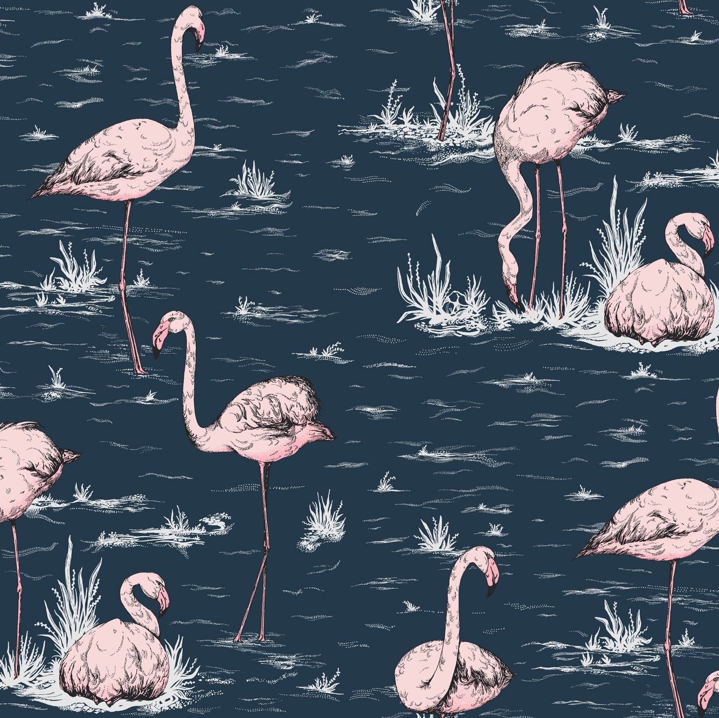 FLAMINGOS 112/11041 TAPETA COLE&SON