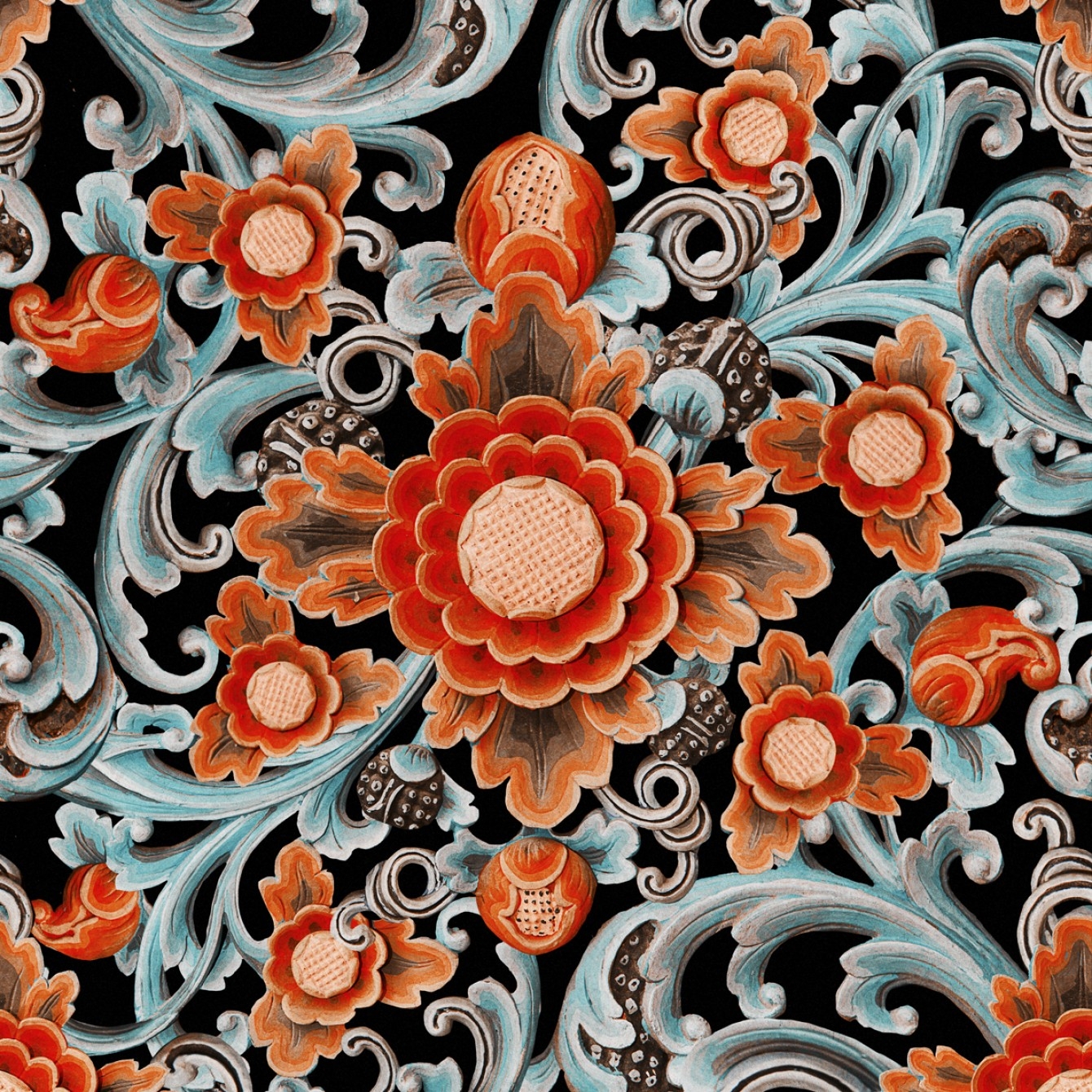 FLORAL PAINTING TAPETA MIND THE GAP