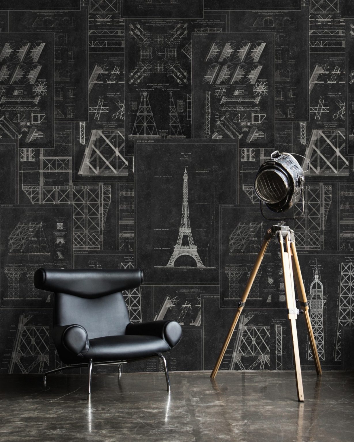 GRAND EIFFEL ANTHRACITE TAPETA MIND THE GA