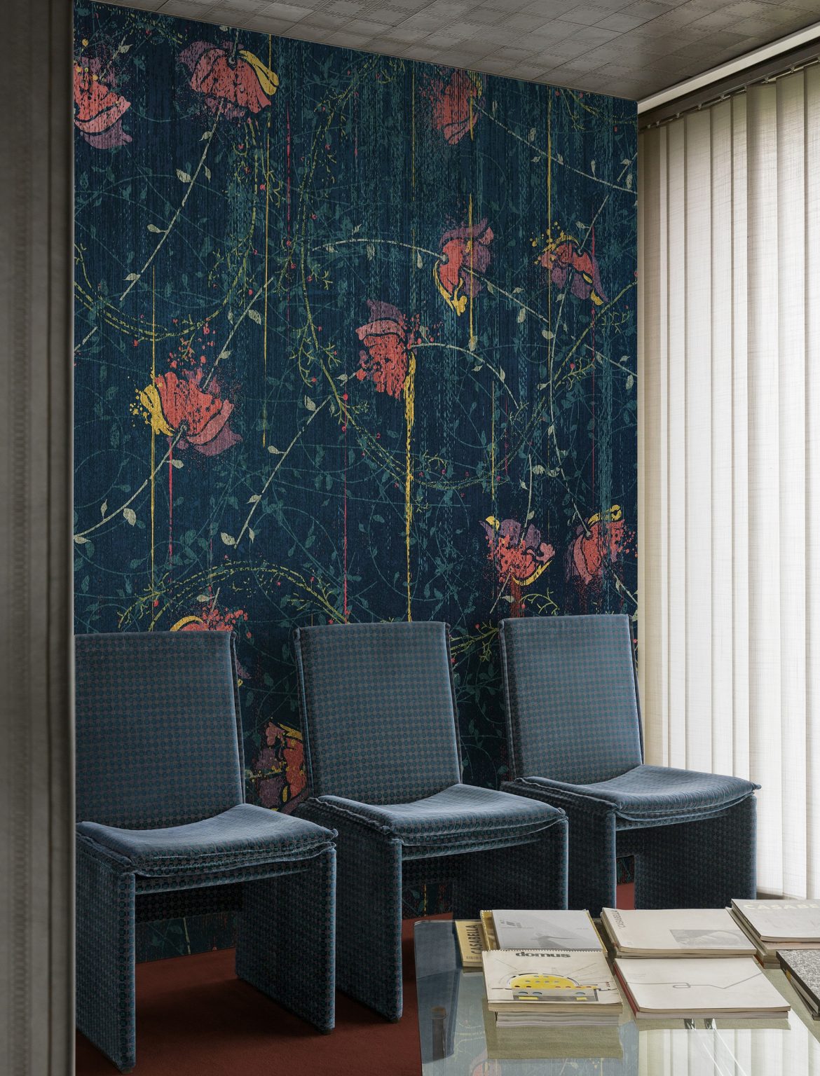 Tapeta Wall&Deco Poppies Mesh