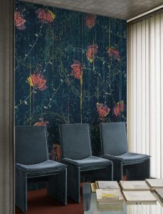 Tapeta Wall&Deco Poppies Mesh
