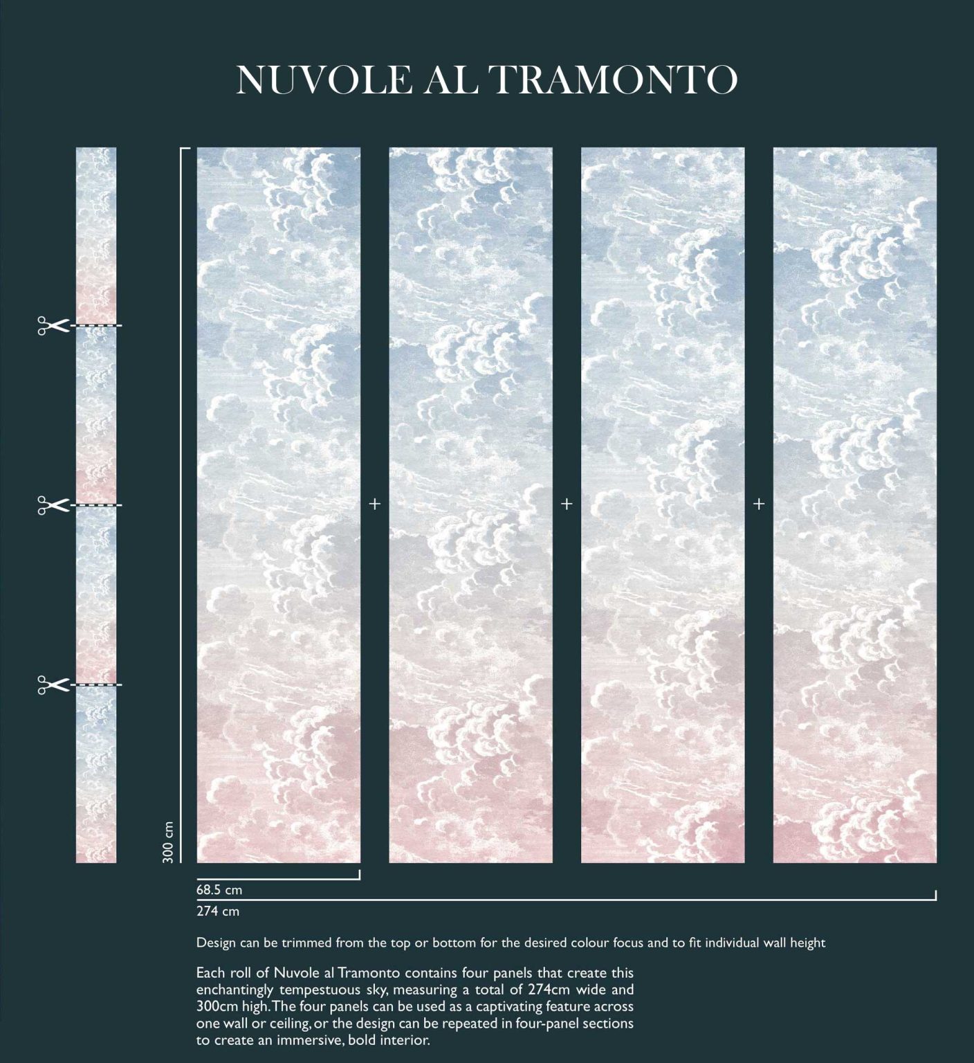 NUVOLE AL TRAMONTO 114/3007 (kol. FORNASETTI)