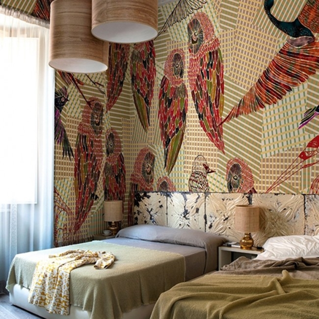 PENCIL BIRDS TAPETA WALL&DECO