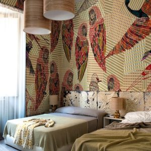 PENCIL BIRDS TAPETA WALL&DECO