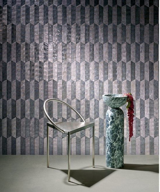Okładzina ścienna Arte Samal 33710 Dove Grey Prisma - mozaika geometryczna