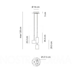 SPILLRAY 3 LAMPA WISZĄCA AXO LIGHT