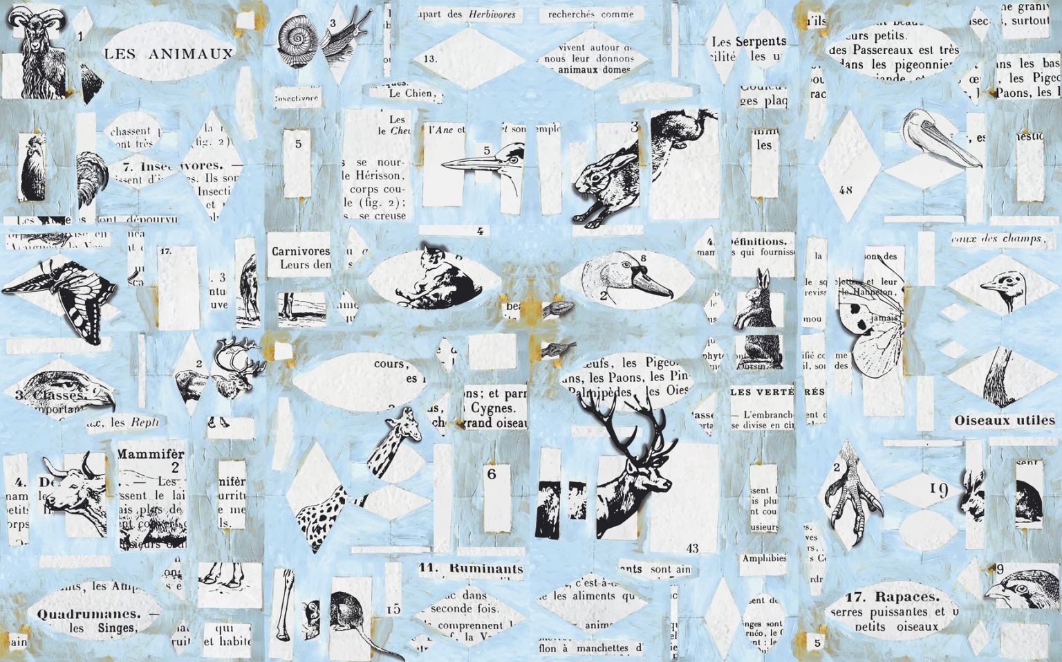 Tapeta Wall&Deco Les Animaux en Papier WDLA2201