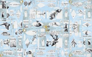 Tapeta Wall&Deco Les Animaux en Papier WDLA2201