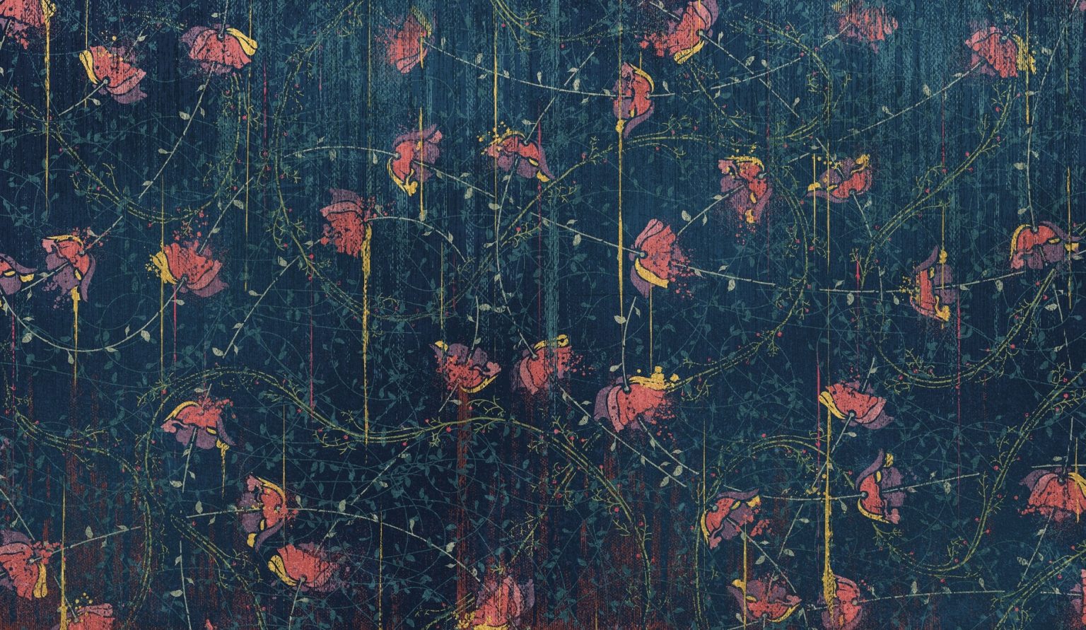 Tapeta Wall&Deco Poppies Mesh WDPO2201