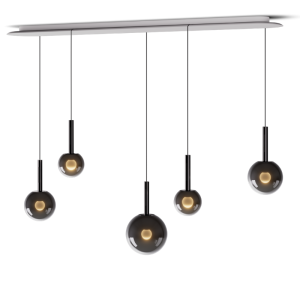 Lampa wisząca Luna sospeso Cloud 5L Dark Chrome OCCHIO